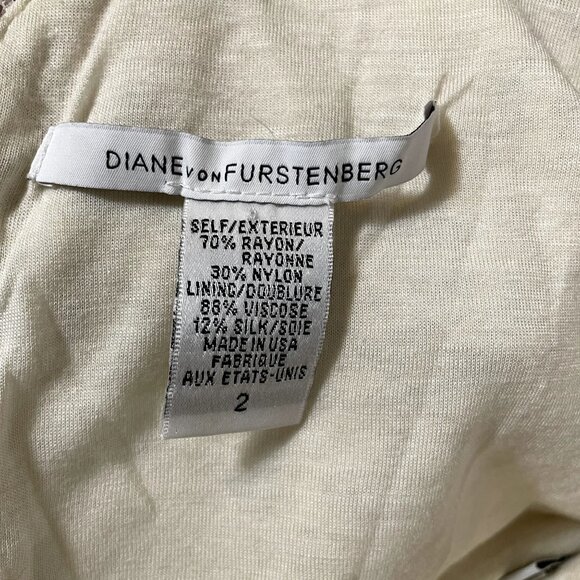 DVF Cream Lace Zarita 3/4 Sleeve Mini Dress with Super Soft Silk Blend Lining 2 - Picture 6 of 8